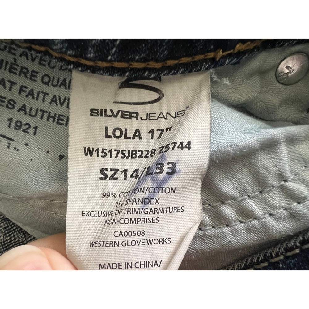 Silver Jeans Lola Mid Rise Bootcut Jeans Medium Wash Size 14 L33 LONG - Picture 6 of 12